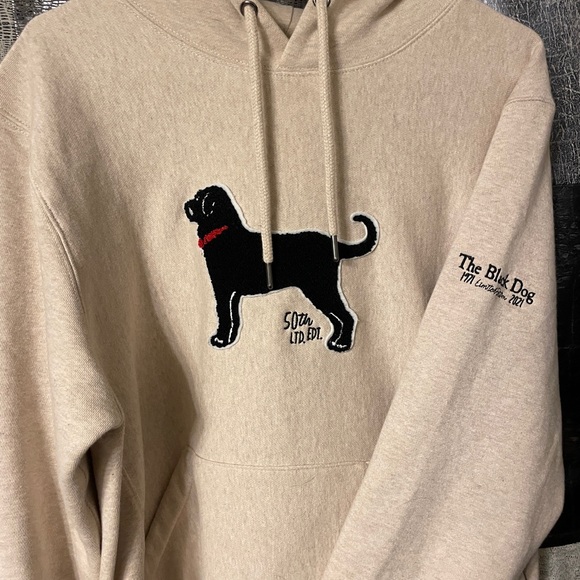 The Black Dog Women's Cream Hoodie Sweater - Picture 4 of 7